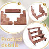 4-Tier Wood Action Figure Storage Display Risers ODIS-WH0038-306B-3