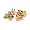 Brass Micro Pave Cubic Zirconia Pendants KK-K258-24-RS-3