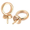 50Pcs Brass Screw Eye Peg Bails Charms KK-BBC0003-45-1