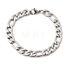 201 Stainless Steel Curb Chain Bracelets for Men STAS-T077-22A-02P-4