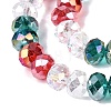 Electroplate Transparent Glass Beads Strands EGLA-N022-16A-A03-3