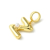 Rack Plating Brass with ABS Plastic Pearl European Dangle Charms KK-G501-02Z-G-2