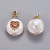 Natural Cultured Freshwater Pearl Pendants KK-L187-03A-2