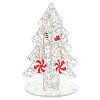 Transparent Acrylic Earring Display Stands with Paillette EDIS-WH0012-40B-7