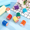 8 Rolls 8 Colors Round Waxed Polyester Cord YC-TA0001-26-4