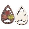 Autumn Theme Single Face Printed Aspen Wood Big Pendants WOOD-G015-04A-2