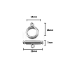 Stainless Steel Toggle Clasps PW-WG419A3-06-2