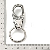 Tibetan Style 316 Surgical Stainless Steel Fittings with 304 Stainless Steel Key Ring FIND-Q101-04AS-3