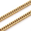 304 Stainless Steel Diamond Cut Cuban Link Chain Necklaces NJEW-JN03367-02-2