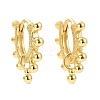 Brass Beaded Hoop Earrings for Women EJEW-A072-16LG-2