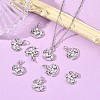 SHEGRACE Brass Pave Clear Cubic Zirconia Charms XGRQ4D002-658P-4