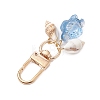 Turtle Glass & Shell Pendant Decoration HJEW-JM02744-5