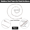 10Pcs 667 Stainless Steel Paperclip Chain Necklaces NJEW-BBC0001-48A-P-2