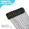 DICOSMETIC 2 Rolls 2 Colors PP Striped Mesh Ribbons SRIB-DC0001-02-2