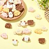 60Pcs 6 Styles Opaque Resin Cabochons FIND-CJZ0001-013-5