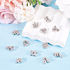 12Pcs 12 Styles Twelve Constellations Brass Micro Pave Clear Cubic Zirconia Pendants KK-TA0008-96P-5