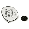 Word Please Don't Crowd Me Alloy Enamel Pins JEWB-U009-08A-3