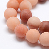 Natural Pink Aventurine Beads Strands X-G-G716-01-8mm-3