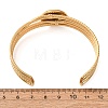 304 Stainless Steel Multi-strand Cuff Bracelet Blanks with Flat Round Bezel Settings SA-CBA4160-01C-G-3