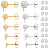 40Pcs 10 Style 304 Stainless Steel Stud Earring Findings STAS-FH0001-93-1