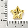 Rack Plating Brass Micro Pave Clear Cubic Zirconia Slide Charms ZIRC-I065-01A-G-3