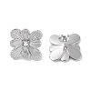 304 Stainless Steel Inlay Rhinestone Stud Earrings EJEW-S227-08P-2