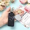 PU Leather & Iron Mirror Keychains HJEW-YW00545-04-4