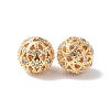 Brass Micro Pave Cubic Zirconia Beads KK-I702-43A-1