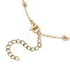 Clear AB Glass Faceted Pendant Brass Round Ball Cable Chain Necklaces for Women NJEW-JN05640-02-5