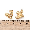304 Stainless Steel Rhinestone Stud Earrings EJEW-U046-01G-5