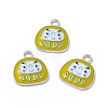 Alloy Enamel Pendants ENAM-H039-04P-4