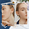 20Pcs Brass Ring Stud Earring Findings KK-BBC0012-80-5