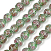 1 Strand Handmade Glod Sand Lampwork Beads Strands LAMP-PA0001-77B-1