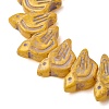 Painted Glass Beads Strands GLAA-Z021-19H-2