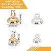 40Pcs 4 Style Rack Plating Brass Bead Cap Pendant Bails KK-SC0002-51-2