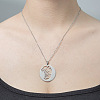 Non-Tarnish 201 Stainless Steel Hollow Sun & Moon Pendant Necklace NJEW-OY001-70-2