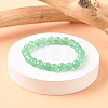 Dyed Natural Green Aventurine Beads Stretch Bracelets X-BJEW-Q305-4