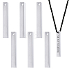 6Pcs Stainless Steel Pendants STAS-BC0003-98B-1