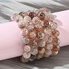 Natural Rutilated Quartz Round Beads Stretch Bracelets for Women BJEW-Z158-03D-02-1