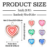 20Pcs Polymer Clay Heart & CCB Heart Frame Links Connector Charms CLAY-TADJ0001-04-4