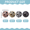 8Pcs 4 Colors Brass Micro Pave Cubic Zirconia Beads KK-ME0004-21-2