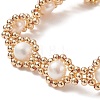 Natural Pearl Beaded Bracelet BJEW-JB09079-4