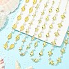 4Pcs 4 Styles Ocean 304 Stainless Steel Sea Animals Handmade Link Chain Necklaces with White Round Shell Pearl Beads NJEW-JN06097-1