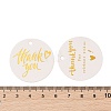 100Pcs Hot Stamping Paper Thank You Printed Gift Tags CDIS-H007-05-3