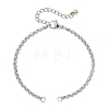 304 Stainless Steel Rolo Chain Bracelet Making AJEW-JB01506-1