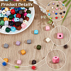 Spray Painted Wooden Beads WOOD-PA0001-53A-6