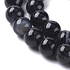 Natural Black Agate Beads Strands X-G-G582-8mm-60-3