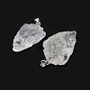 Raw Rough Natural Quartz Crystal Pendants G-G162-01P-03-2