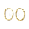 Brass Oval Hinged Hoop Earrings for Men Women KK-A172-35G-2
