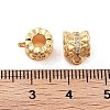 Brass Micro Pave Clear Cubic Zirconia Tube Bails KK-S394-06E-3